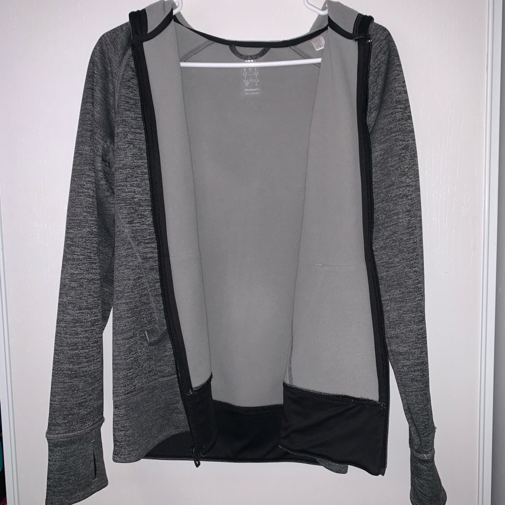 super comfy adidas jacket with hoodie 🦝